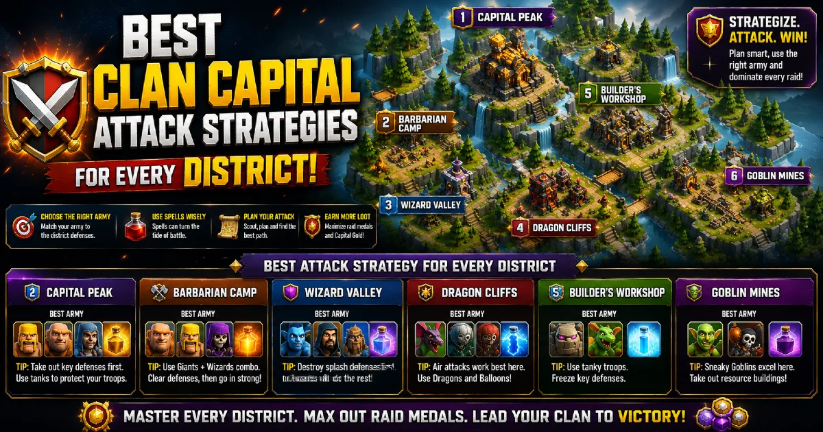 Best Clan Capital Attack Strategies for Every District