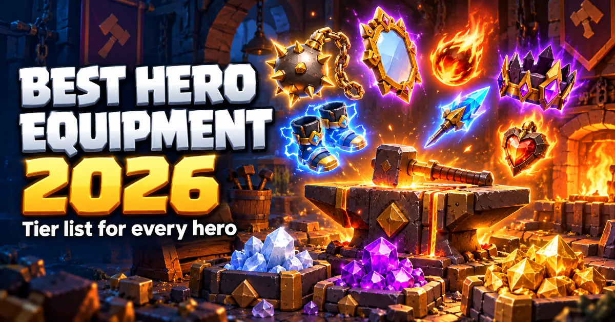 Best Hero Equipment CoC 2026: Tier List for Every Hero