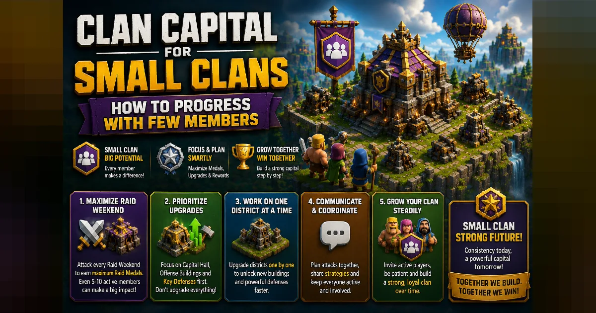 Clan Capital for Small Clans: How to Progress with Few Members