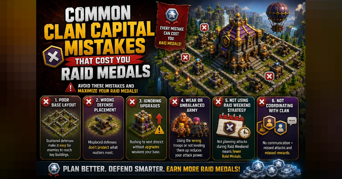 Common Clan Capital Mistakes That Cost You Raid Medals