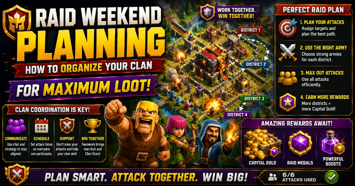Raid Weekend Planning: How to Organize Your Clan for Maximum Loot