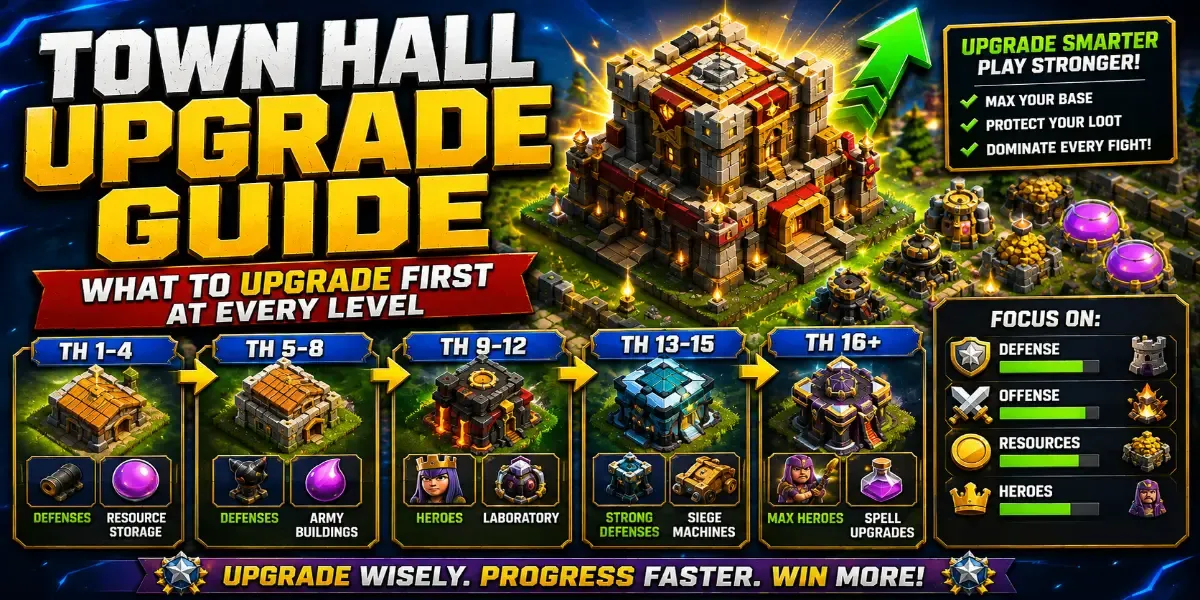 Town Hall Upgrade Guide: What to Upgrade First at Every Level
