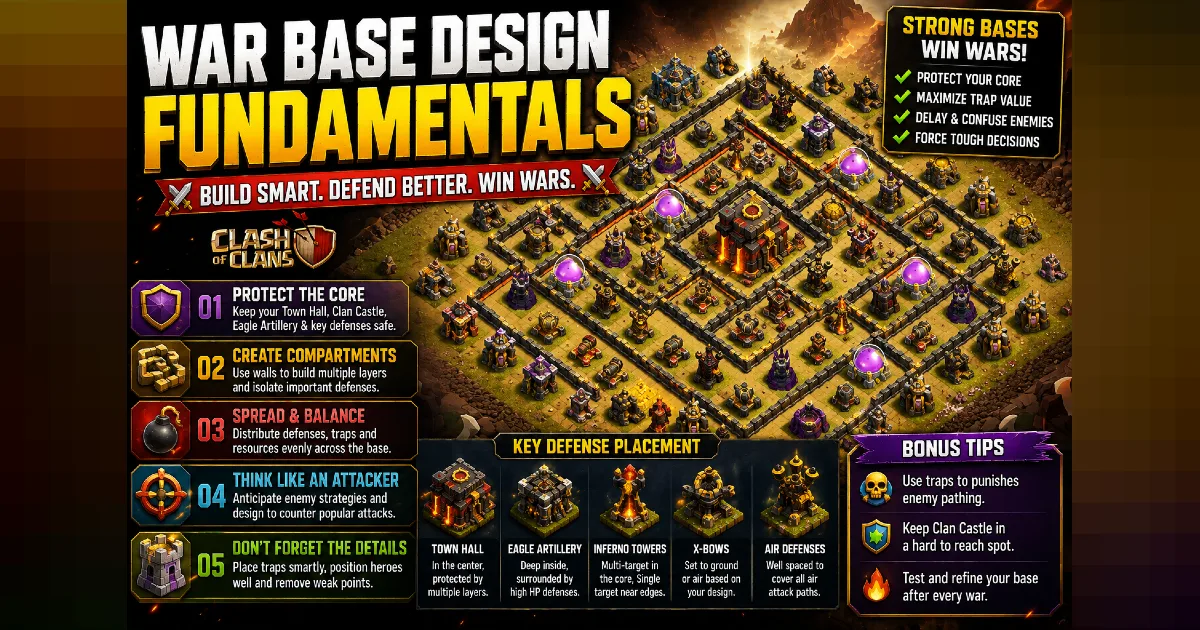 War Base Design Fundamentals for Clash of Clans