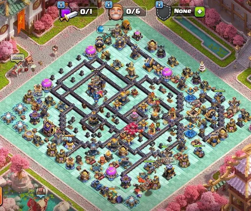 COC Th18 War Base Anti Thrower