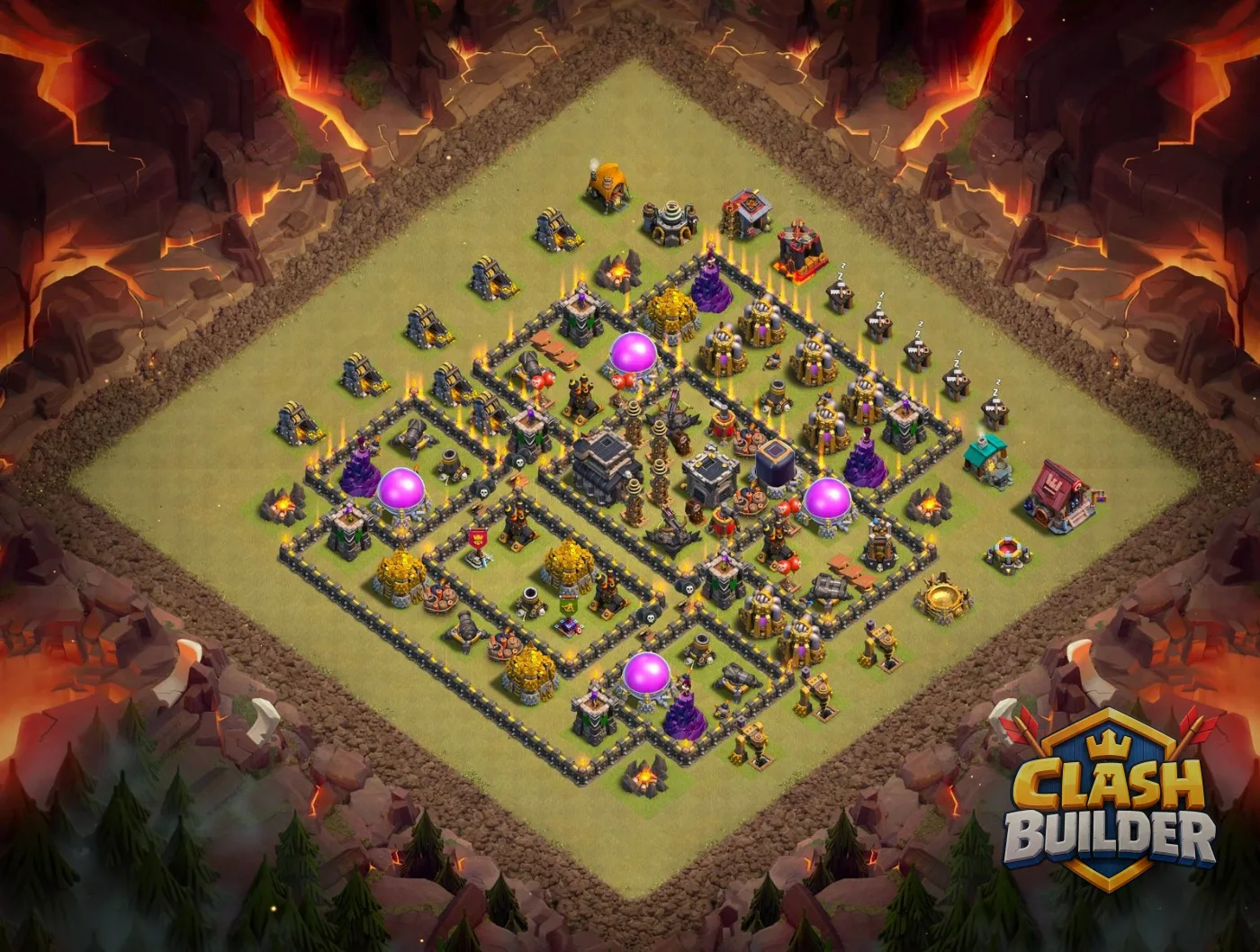 New TH9 CWL War Base with Copy Link