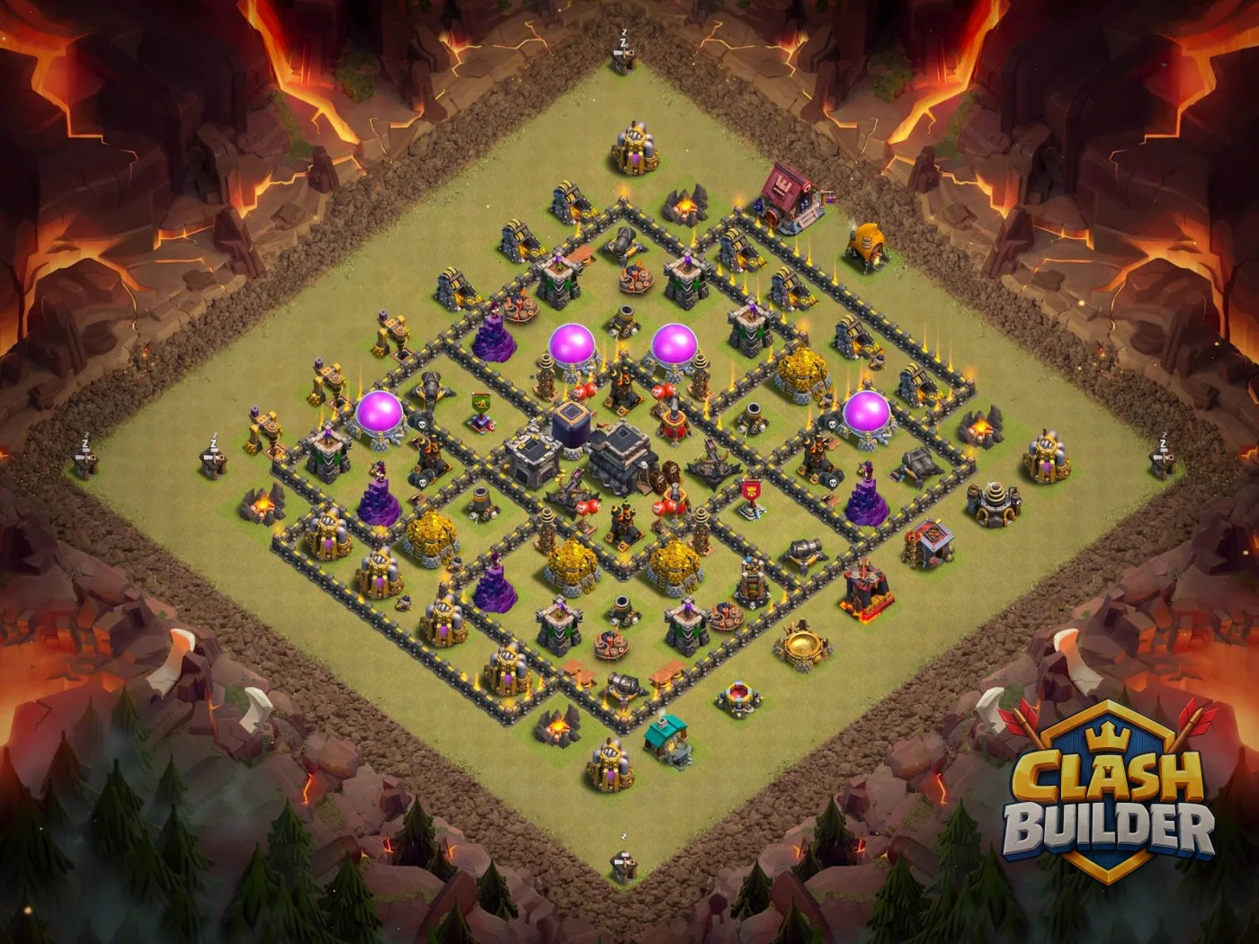 New TH9 Anti Everything War Base Layout with Link
