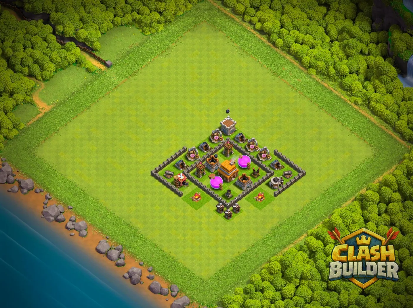 Best TH4 Bases with Links for COC